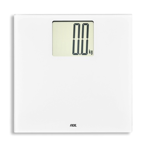 waga łazienkowa z dużym wyświetlaczem, do 200 kg, 30 x 30 cm, biała