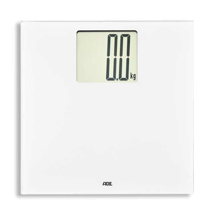 waga łazienkowa z dużym wyświetlaczem, do 200 kg, 30 x 30 cm, biała